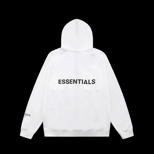 ESSENTIALS White Zip-Up Hoodie