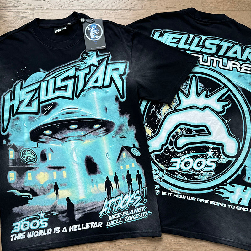 Hellstar 6702 Vintage Washed Black Tee – P57 Edition