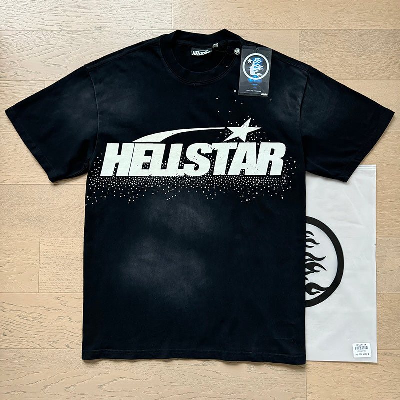 Hellstar 6752 Vintage Washed Black Crystal Tee – P58 Edition