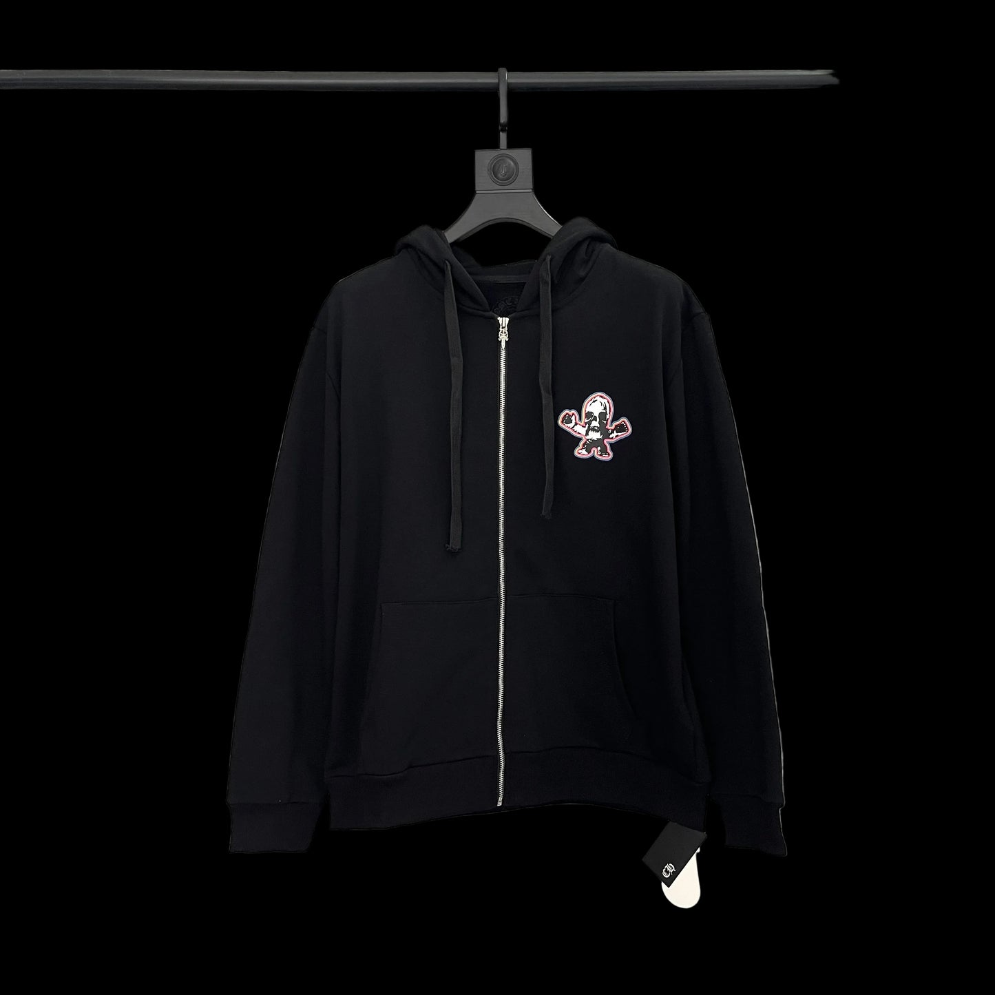 Chrome Hearts Black Cross Streetwear Zip Hoodie