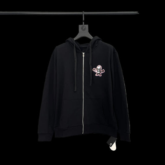 Chrome Hearts Black Cross Streetwear Zip Hoodie