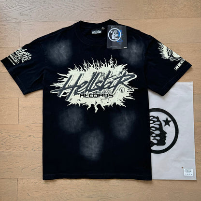 Hellstar 696 Vintage Washed Graphic Tee – Black / Red