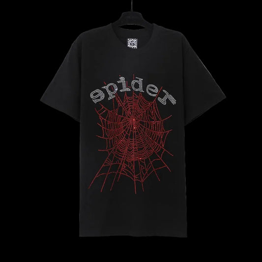 Sp5der Crimson Shadow Oversized Tee – Black