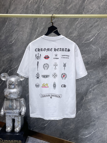 Chrome Hearts White Distressed Streetwear Tee