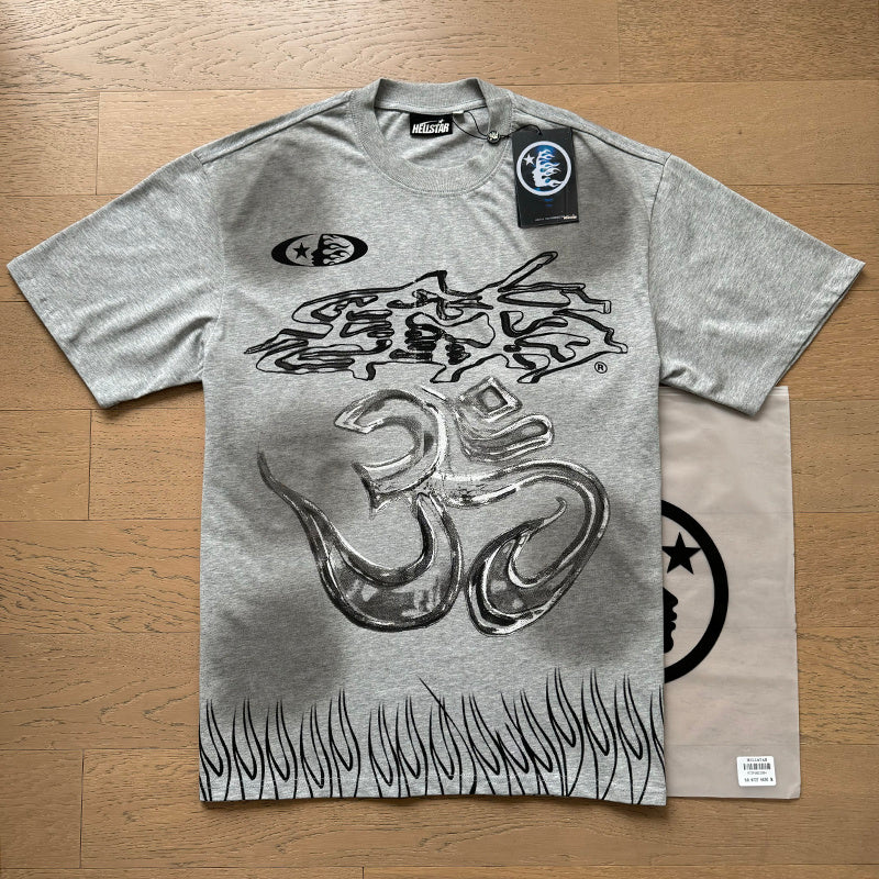 Hellstar 6727 Vintage Washed Tee – P55 Edition (Black / Grey)