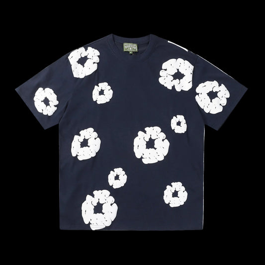 Denim Tears Cotton Wreath Oversized Tee – Midnight Navy