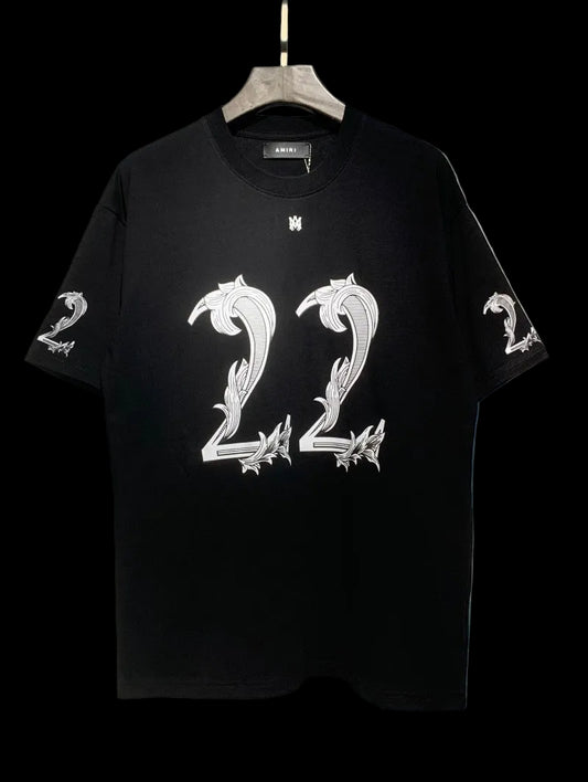 AMIRI Twenty-Two Varsity Tee — Black Edition