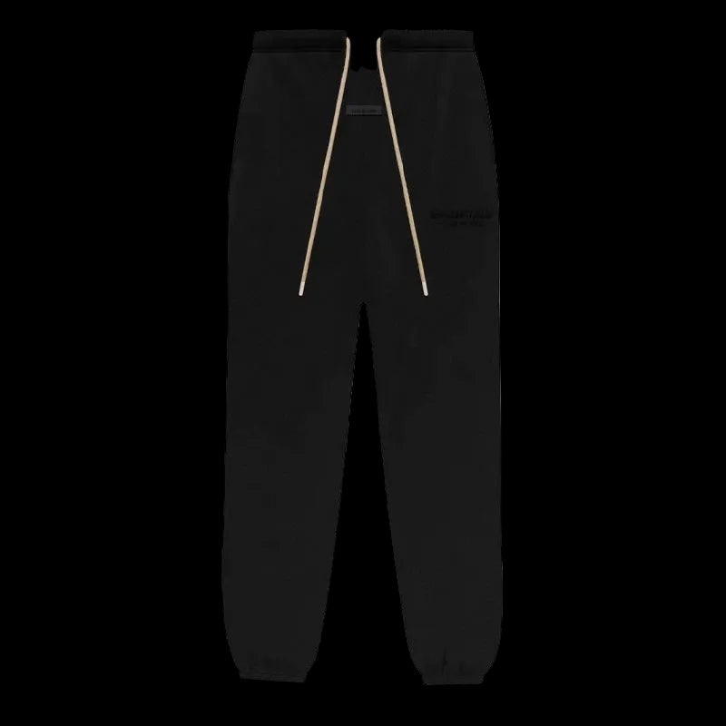 ESSENTIALS Black Cloud Series FOG Silicone Letter Sweatpants (ESS3006)
