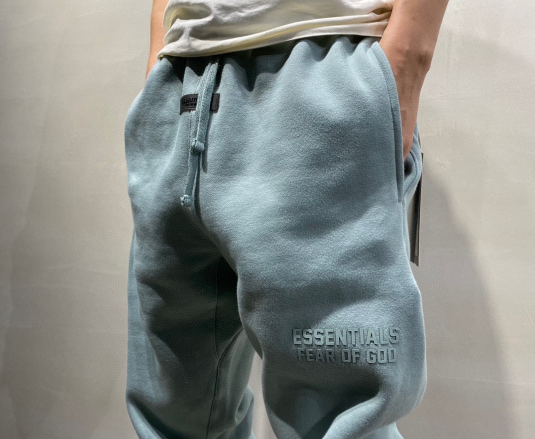 ESSENTIALS Light Blue Straight-Leg Sweatpants