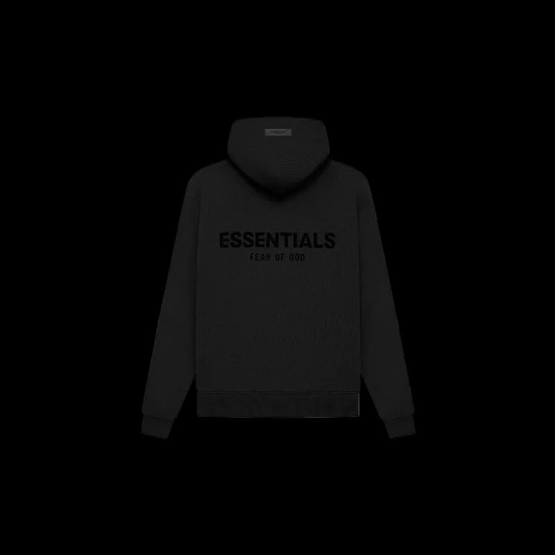 ESSENTIALS Black Oversized Hoodie