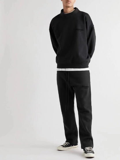 ESSENTIALS Black Straight-Leg Sweatpants