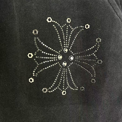 Chrome Hearts Vintage Cross Stonewashed Shorts — Black Edition