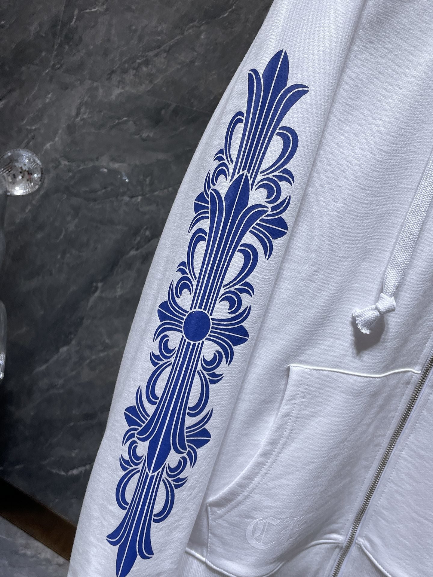 Chrome Hearts NY Vegas Blue Touch Zip-Up Hoodie