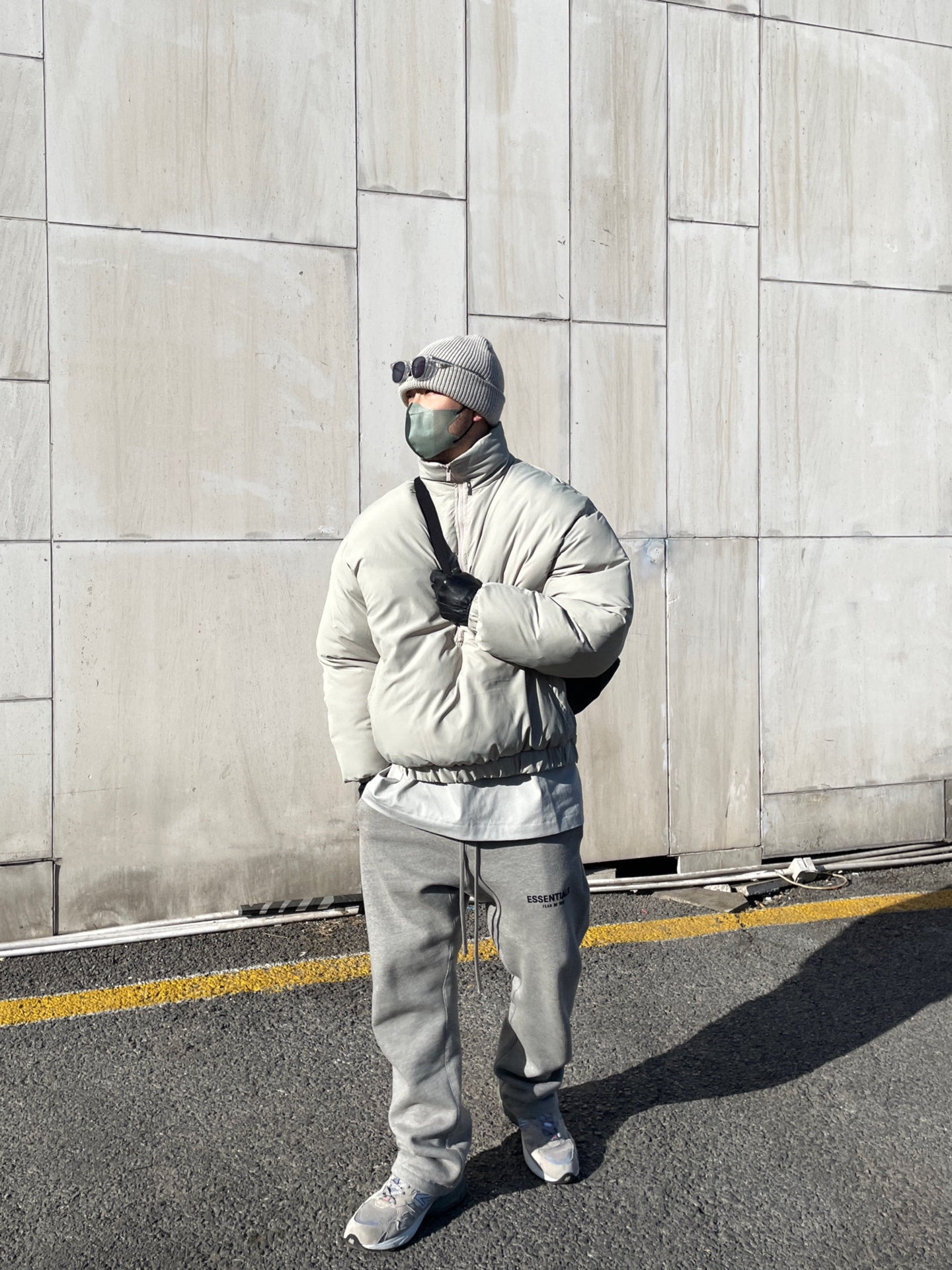 ESSENTIALS Grey Straight-Leg Sweatpants